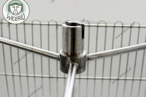 Wirnik 3 ramkowy nierdzewny do miodarki, Kosz do wirówki 3 plastrowej