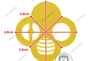 Zasuwka do Ula Koniczyna, Zamknięcie wylotka okrągłego, średnica 4,9cm