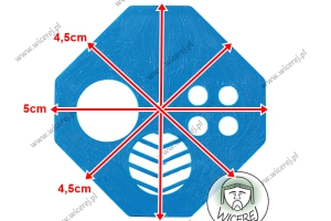 Zasuwka do Ula kwadrat, Zamknięcie wylotka okrągłego, średnica 5cm