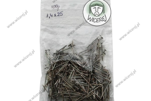 Gwoździe do zbijania ramek 1,4 x 25mm - 100g stal ocynkowana