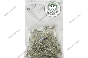 Gwoździe do zbijania ramek 1,4 x 30mm - 100g stal ocynkowana