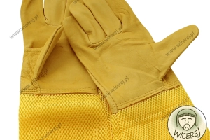 Premium Skórzane Rękawice Pszczelarskie Oddychające Długie rozmiar L (9)