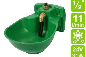 Poidło dla bydła i koni HP20 podgrzewane z zaworem rurowym