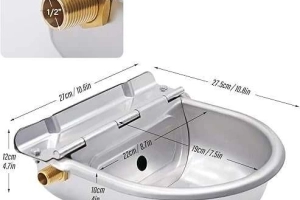 Poidło INOX z zaworem pływakowym, ze stali nierdzewnej, 2,5 litra