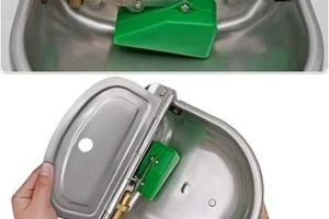 Poidło INOX z zaworem pływakowym, ze stali nierdzewnej, 2,5 litra