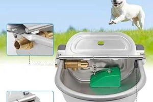 Poidło INOX z zaworem pływakowym, ze stali nierdzewnej, 2,5 litra