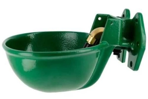 Poidło miskowe żeliwne, z zaworem rurowym, dla bydła i koni, 2,5L