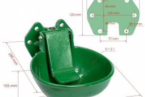 Poidło miskowe żeliwne, dla bydła i koni, typ PM-5, 2,5 L Kerbl