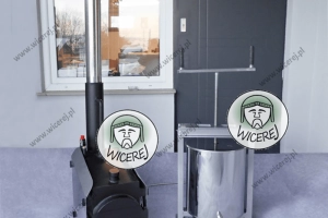 Topiarka z Prasą do Wosku 29L z Generatorem Pary Opalanym drewnem