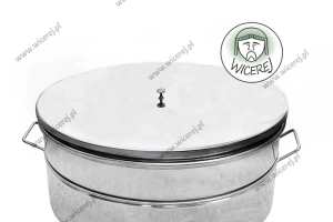 Nierdzewny Odstojnik Pojemnik do miodu poj. 30L z Sitem Do niskich miodarek